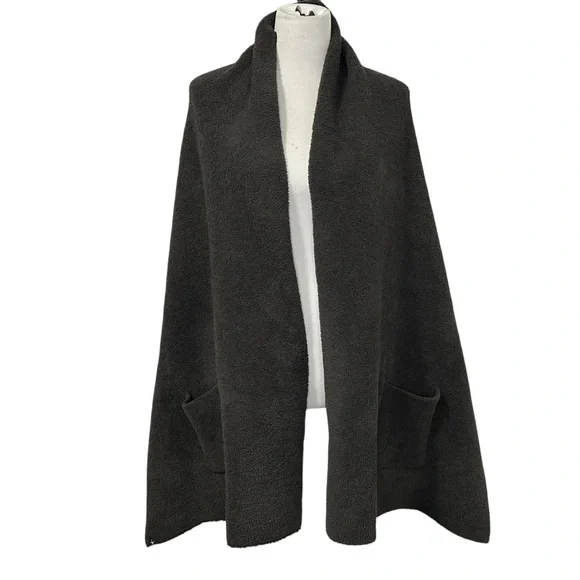 Barefoot Dreams Cozychic Womens Blanket Wrap One Size Carbon Gray - Picture 4 of 13